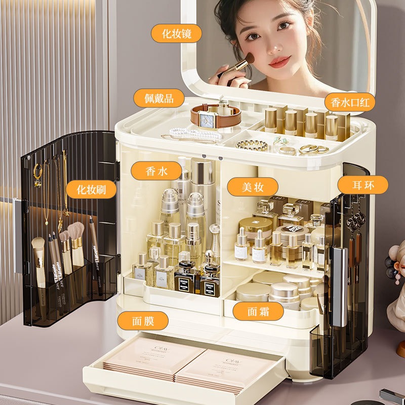 Cosmetics storage box, mirror, - High Luxury Skincare review and price